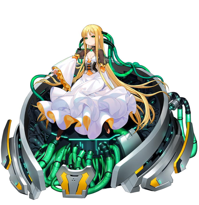 1girl, absurdly_long_hair, alternate_costume, alternate_hairstyle, artist_request, black_choker, black_socks, blonde_hair