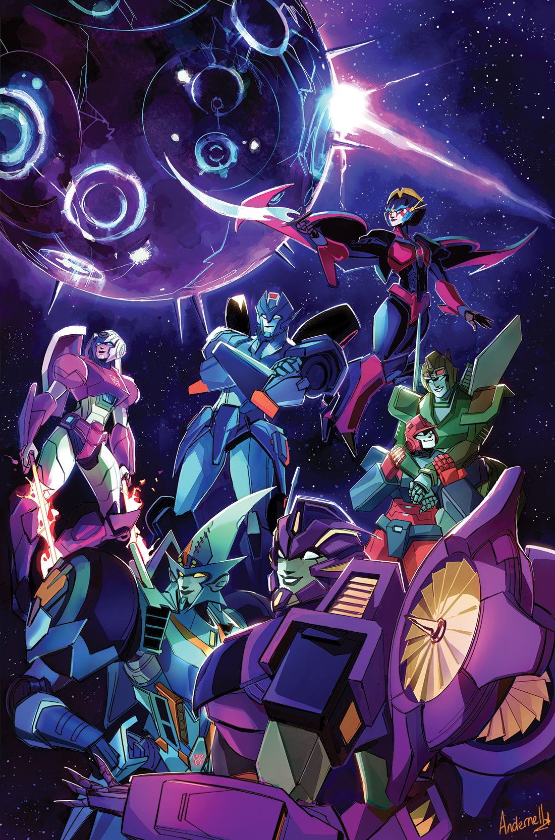 andern3ll, anode_(transformers), arcee, autobot, blue_eyes, chromia, cybertron, energy_sword