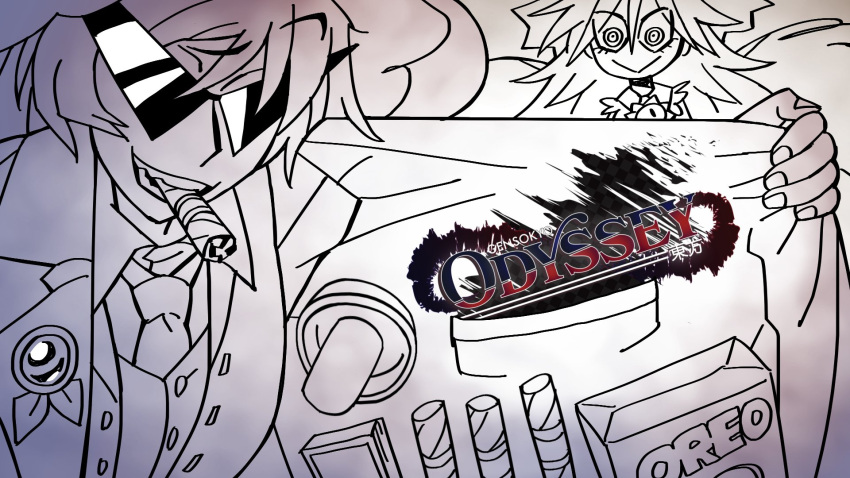 2girls, cigar, cigarette, coat, eddybird55555, gensokyo_odyssey, highres, kakkoi_elbertson
