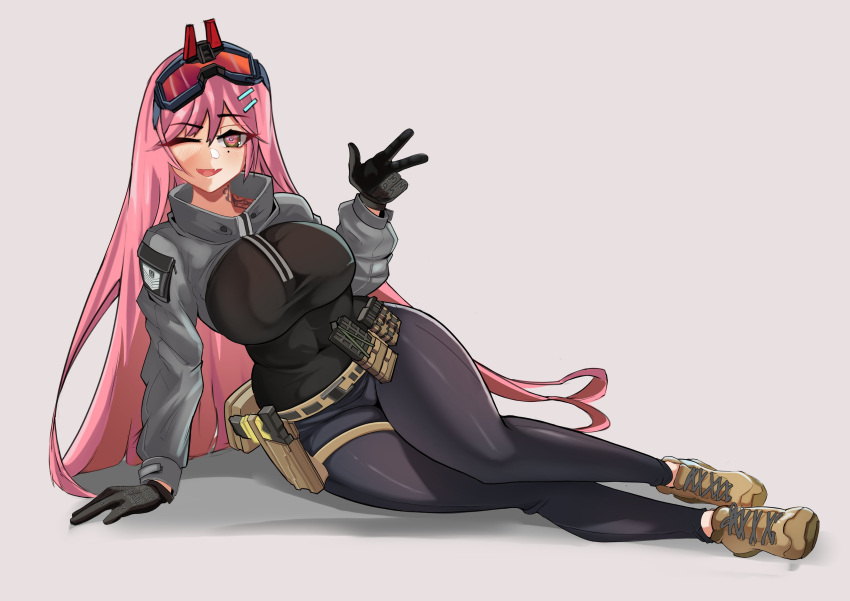 absurdres, breasts, girls_frontline, gloves, goggles, griffin_&amp;_kryuger, highres, holster