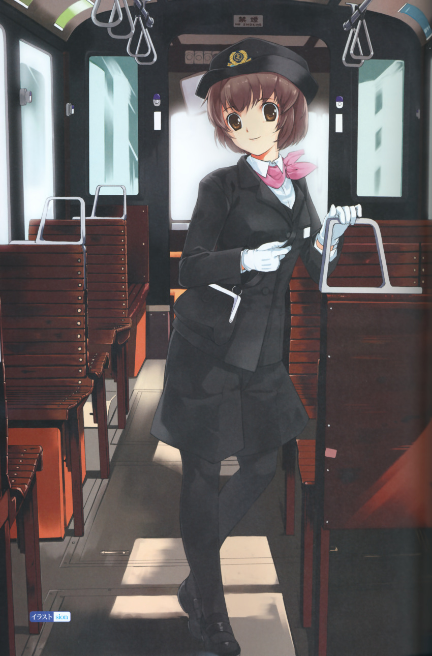 binding_discoloration, pantyhose, sion_(artist), takano_miyuki, tetsudou_musume, uniform