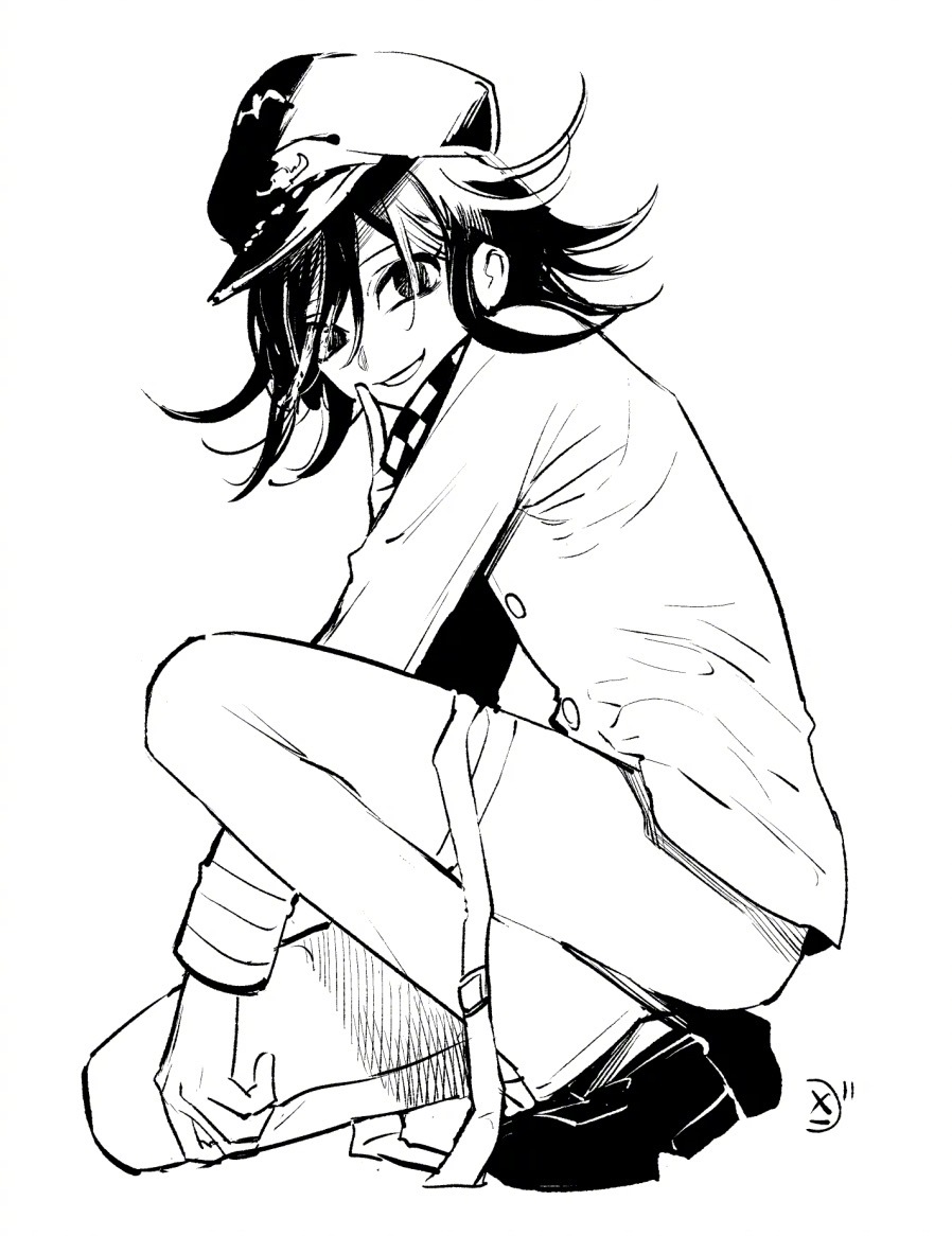 1boy, belt, belt_buckle, buckle, buttons, checkered_clothes, checkered_scarf, chinese_commentary