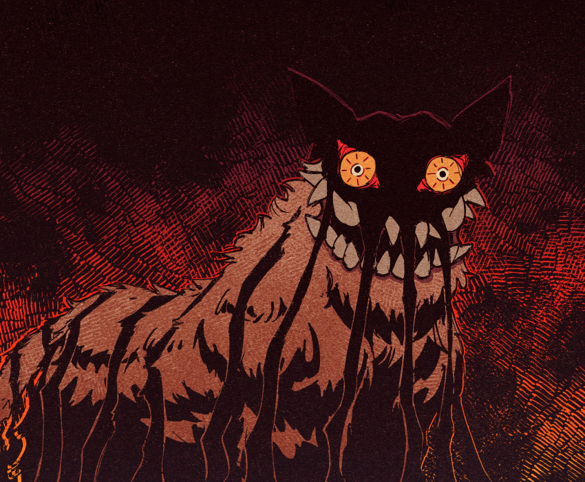 absurdres, animal_focus, colored_sclera, commentary, constricted_pupils, dream_tiger_(govy9807), english_commentary, hatching_(texture)