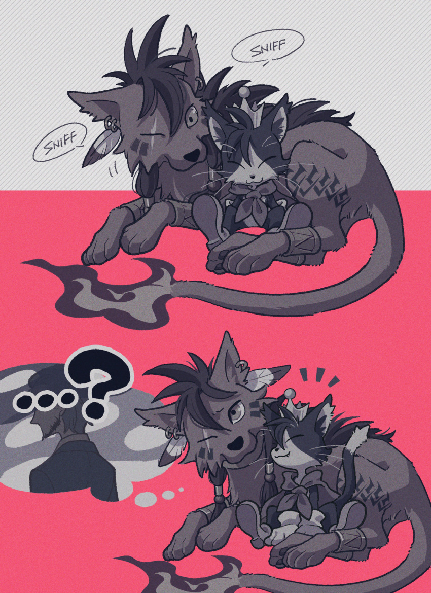 1boy, ?, animal, bangle, beads, body_markings, boots, bracelet