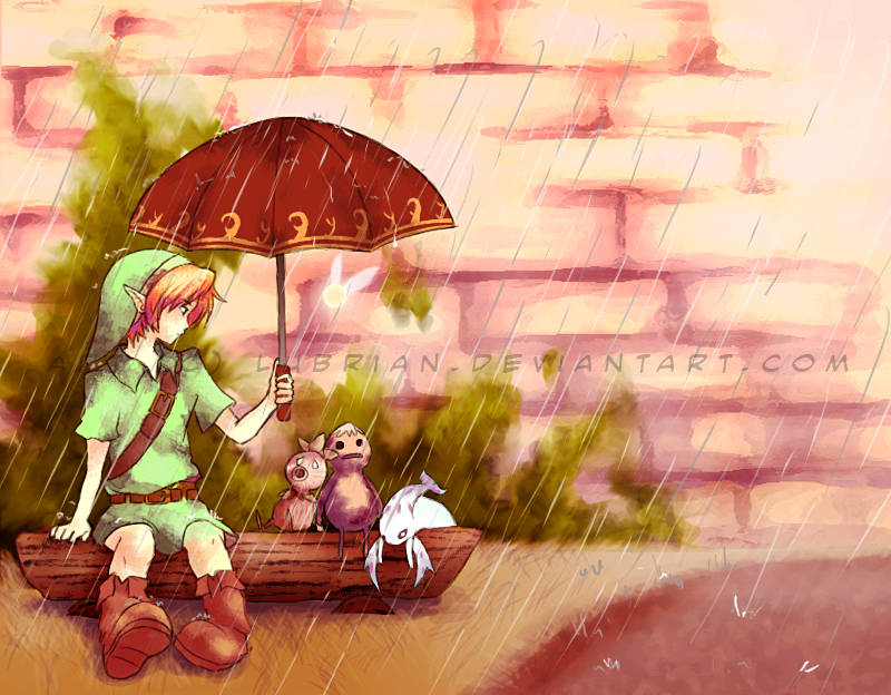 1girl, 4boys, alternate_form, artist_name, bench, black_eyes, blonde_hair, brick