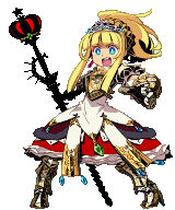 armored_dress, blonde_hair, hime_cut, long_hair, lowres, official_art, pixel_art, princess_(sekaiju)