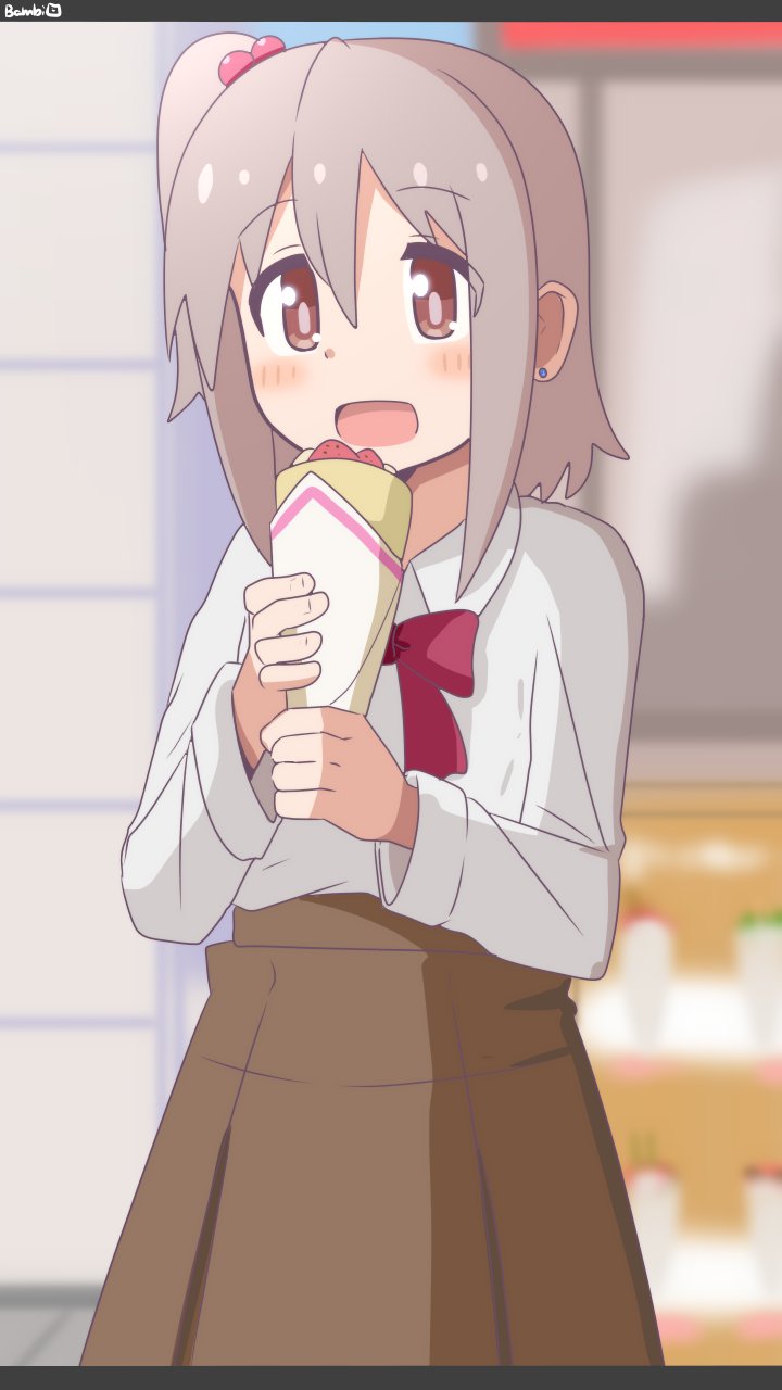 1boy, :d, bambi2000line, blurry, blurry_background, blush, bow, bowtie