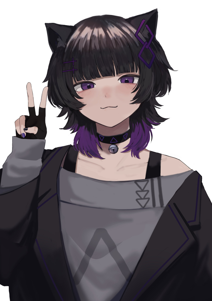 1boy, :3, absurdres, agamemega, animal_ear_fluff, animal_ears, bell, black_hair