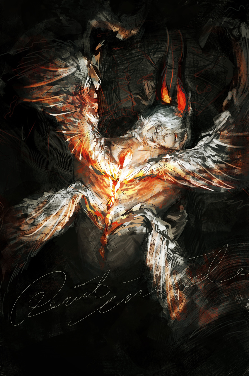 1boy, absurdres, claws, dante_(devil_may_cry), demon, demon_boy, devil_may_cry_(series), devil_may_cry_5