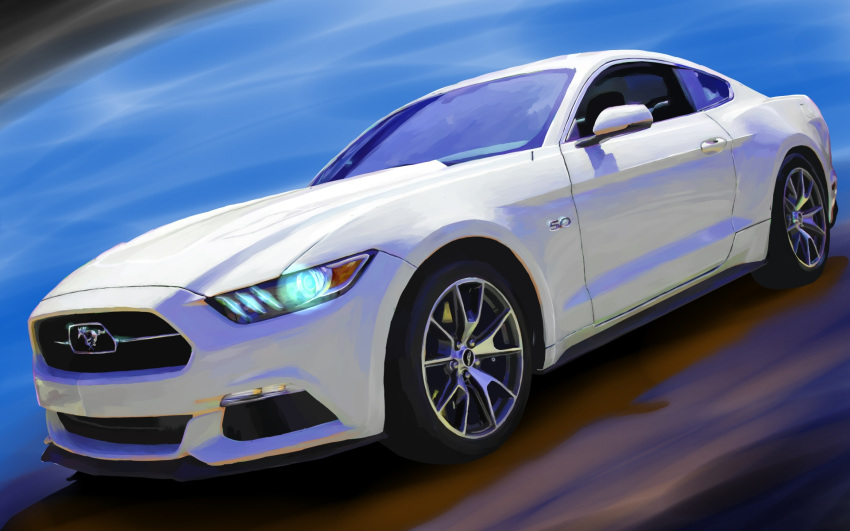 car, ford, ford_mustang, ford_mustang_s550, glowing, highres, kirishima_juukougyou, motor_vehicle
