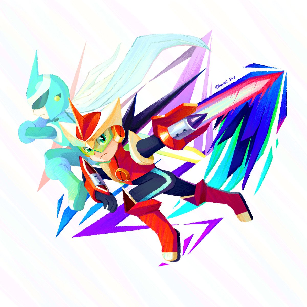 2boys, arm_blade, armor, assault_visor, bass.exe_(mega_man), bass.exe_(mega_man)_(cosplay), buysell_bird, cosplay