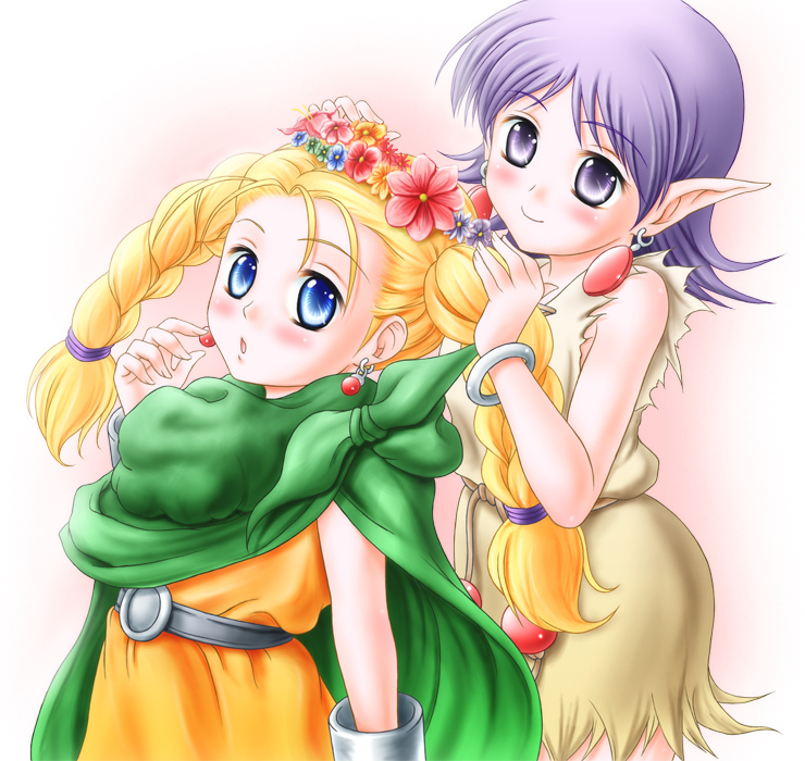 :o, bianca, blonde_hair, blue_eyes, blush, bracelet, braid, cape