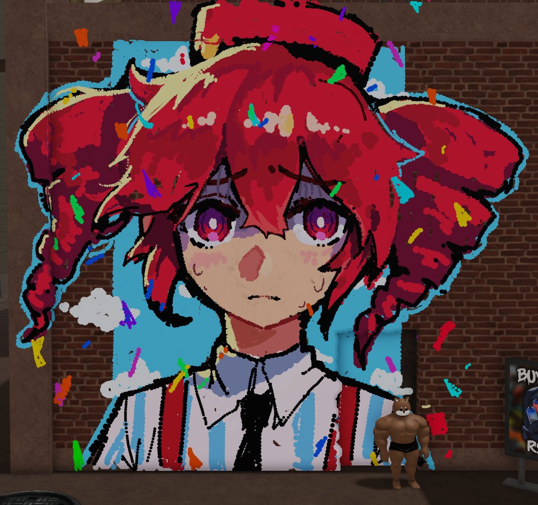 1girl, bright_pupils, closed_mouth, collared_shirt, commentary, confetti, drill_hair, english_commentary