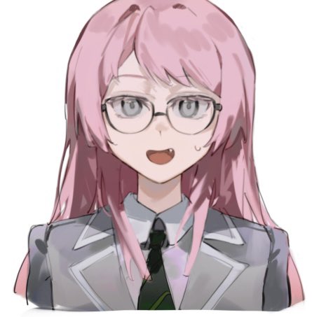 1girl, bang_dream!, bang_dream!_it's_mygo!!!!!, chihaya_anon, collared_shirt, fang, glasses, green_necktie