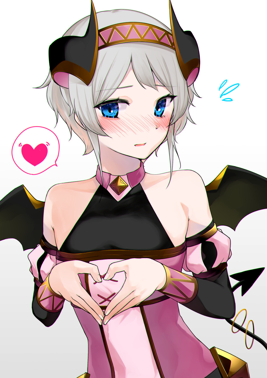 absurdres, black_horns, black_wings, demon_tail, demon_wings, dress, highres, horns