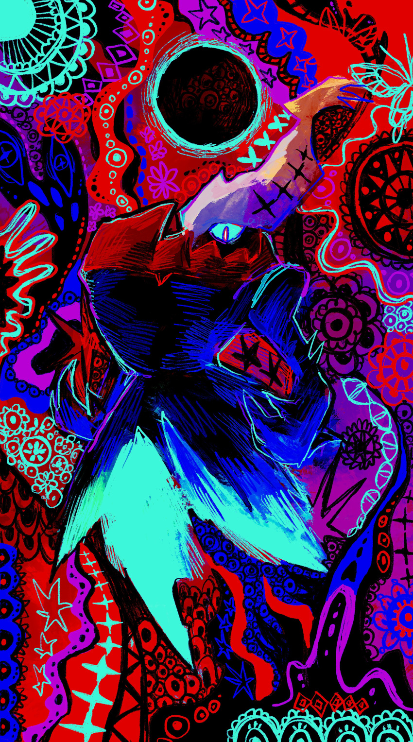 absurdres, blue_sclera, bright_pupils, colored_sclera, colorful, commentary, darkrai, eclipse