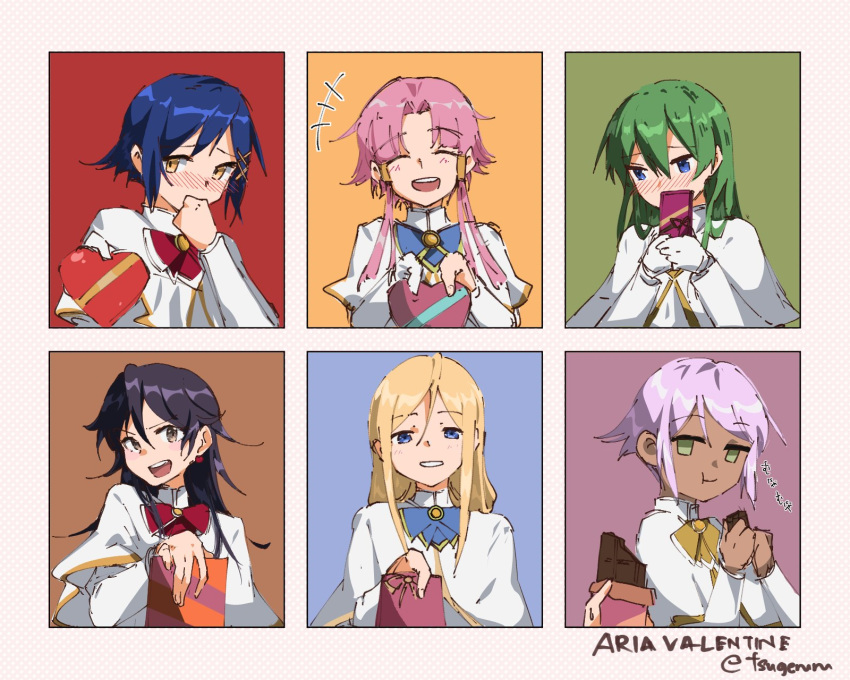 6+girls, aika_granzchesta, akira_ferrari, alice_carroll, alicia_florence, aria_(manga), aria_company_uniform, artist_name
