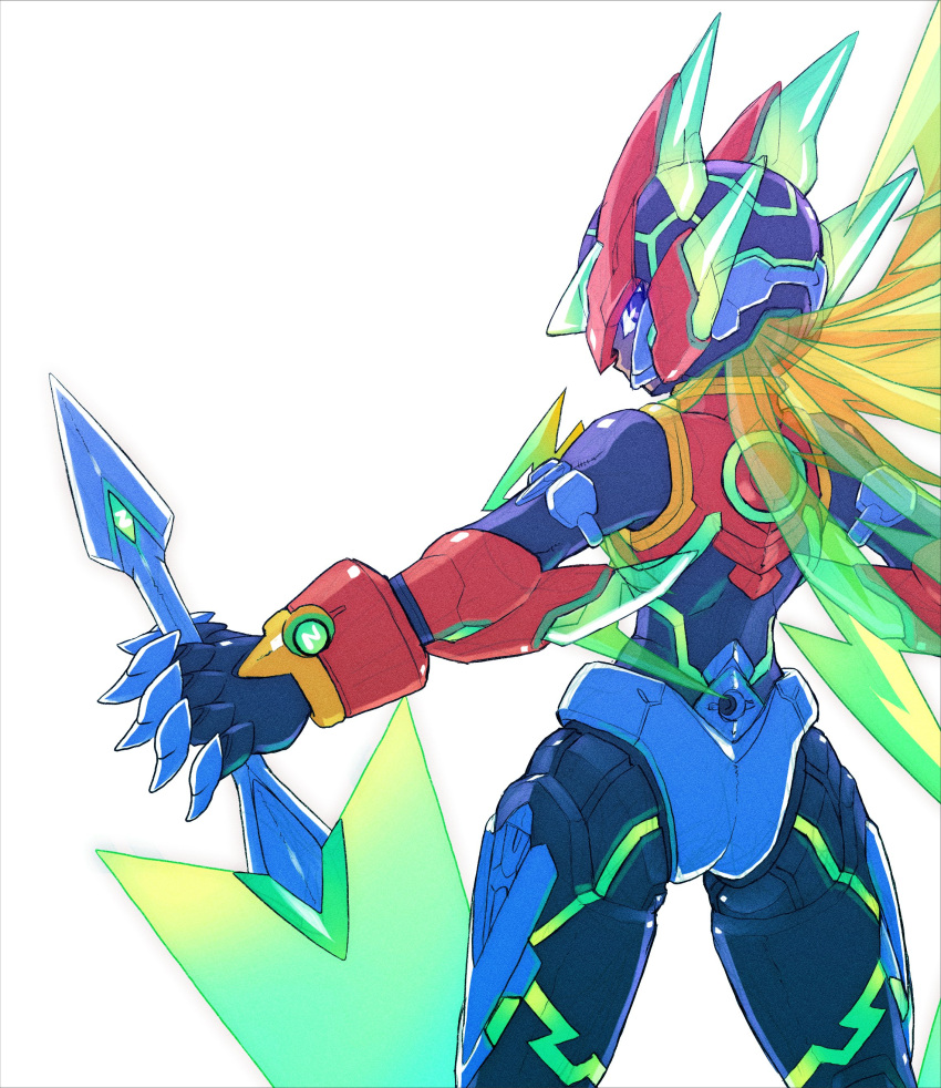 1boy, absurdres, adapted_costume, alternate_costume, alternate_design, armor, blonde_hair, cowboy_shot