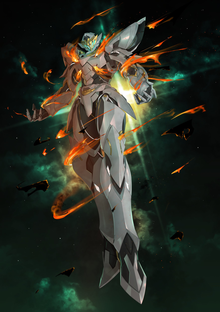 absurdres, armor, embers, fire, full_body, glowing, highres, honkai:_star_rail