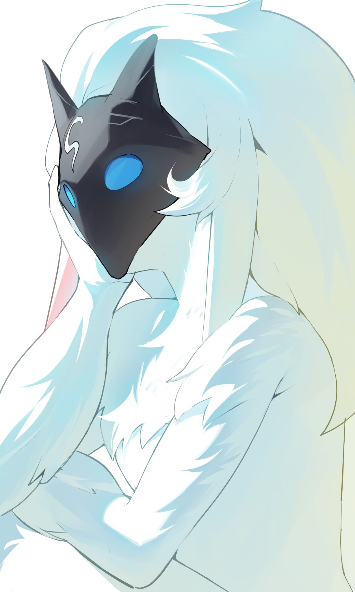 1girl, animal_ears, body_fur, dubu_(dubus2), furry, furry_female, head_rest, highres