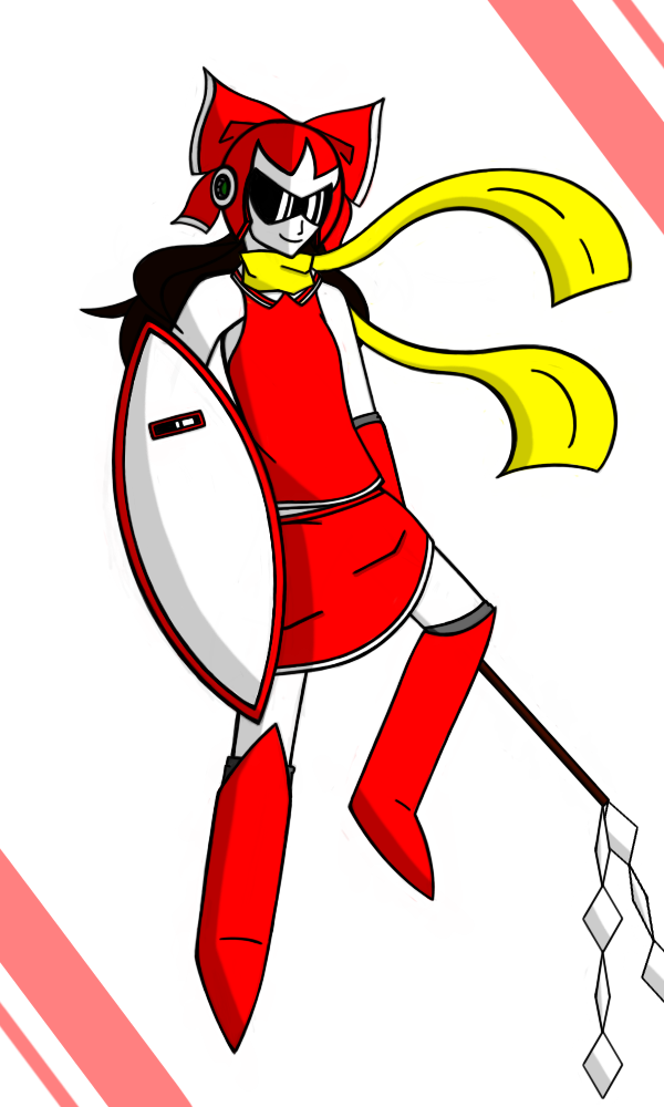 1girl, boots, brown_hair, closed_mouth, gohei, hakurei_reimu, helmet, holding