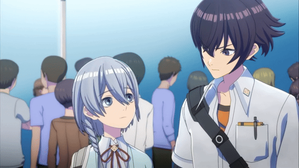 1boy, 1girl, amami_eru, animated_gif, d_cide_traumerei, furukata_randou, white_shirt