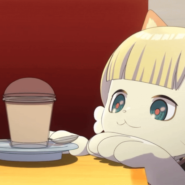animal_ears, animated_gif, blonde_hair, d_cide_traumerei, green_eyes, pudding, tris