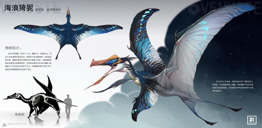 absurdres, animal_focus, blue_eyes, chasemakouchi, chinese_commentary, chinese_text, commentary_request, fins