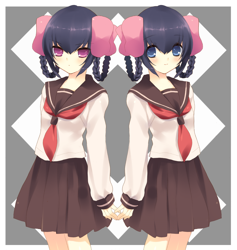 diana_(kaminomi), dual_persona, kami_nomi_zo_shiru_sekai, nozumi, school_uniform, tokira_nozumi