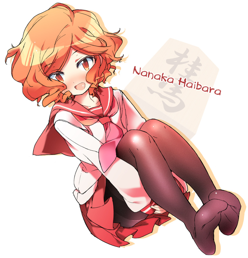 haibara_nanaka, highres, kami_nomi_zo_shiru_sekai, messy_hair, midori_kouichi, orange_hair, panties, panties_under_pantyhose