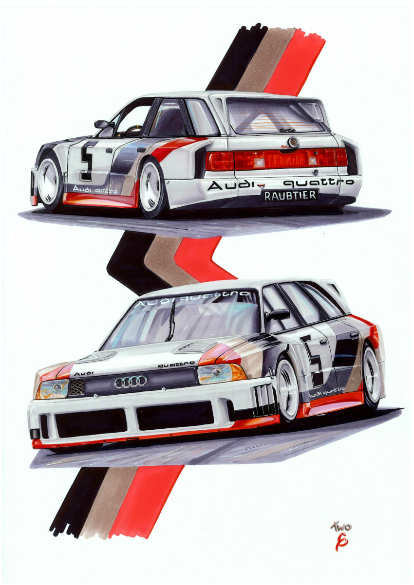 absurdres, artist_name, audi, audi_90_quattro_imsa_gto, car, highres, imsa_gt_championship, motor_vehicle