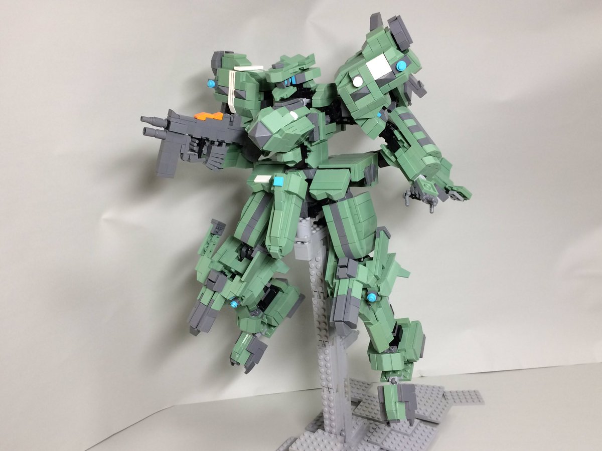 f-22a_raptor_(muv-luv), full_body, gun, holding, holding_gun, holding_weapon, lego_(medium), looking_ahead, mecha, mecha_focus, muv-luv, muv-luv_alternative, nanoka_boozu, open_hand, photo_(medium), robot, science_fiction, shadow, solo, tactical_surface_fighter, unconventional_media, weapon