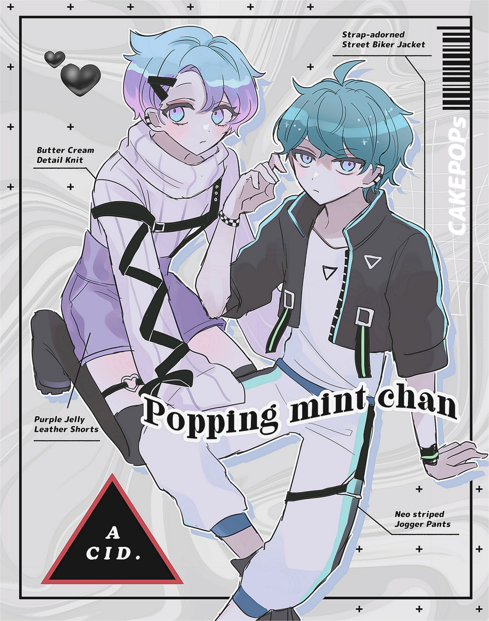 2boys, aqua_hair, blue_hair, blush, cookie_run, english_text, expressionless, heart