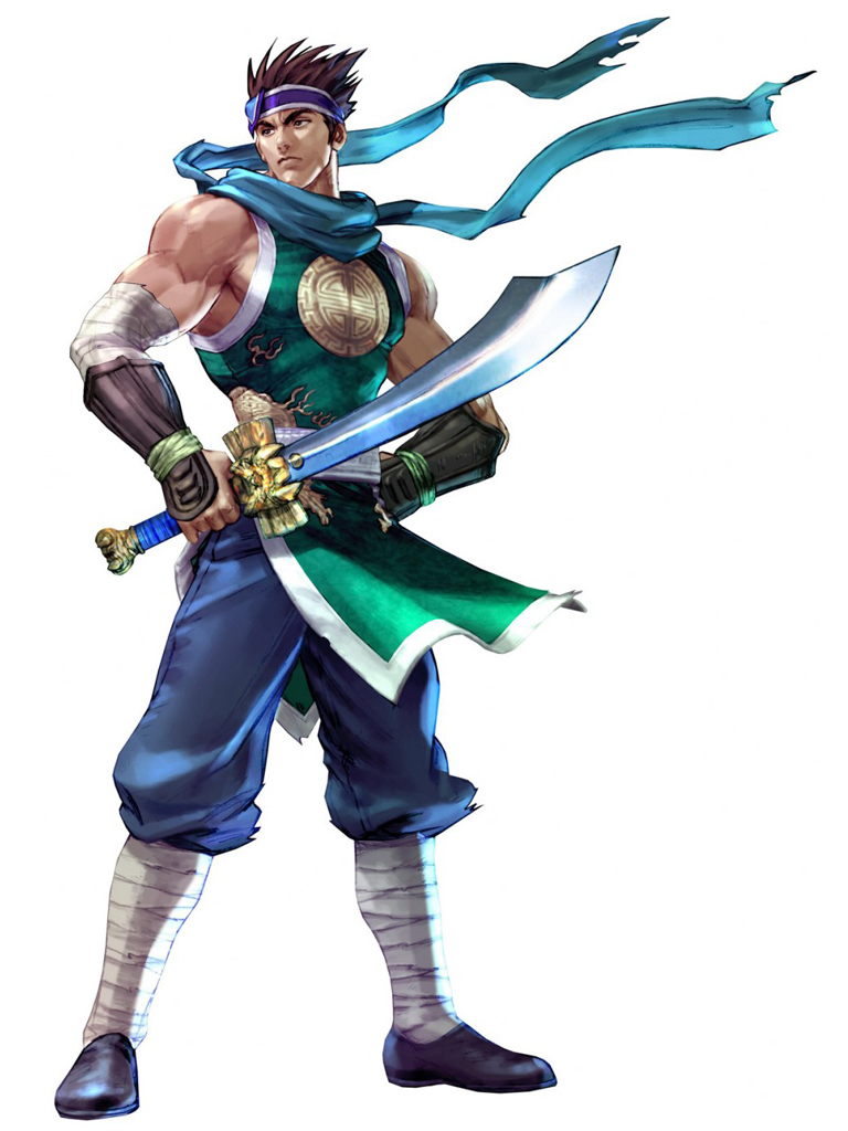 1boy, green_shirt, hwang_seong-gyeong, kawano_takuji, muscular, muscular_male, shirt, soulcalibur