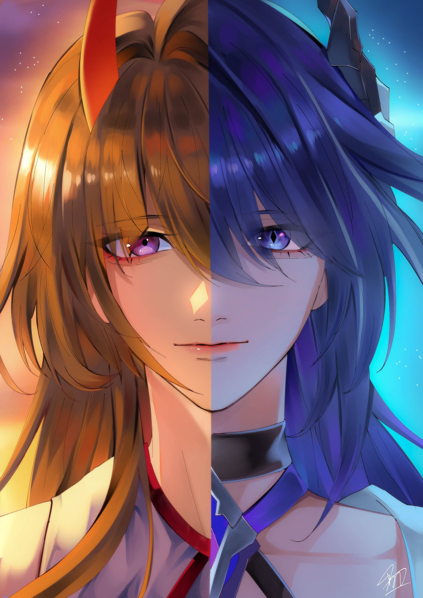 1girl, absurdres, acheron_(honkai:_star_rail), asarizer, black_hair, closed_mouth, collarbone, commentary