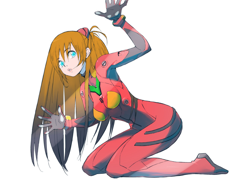 ayanami_rei, glass, jpy, neon_genesis_evangelion, orange_hair, plugsuit, skin_tight, solo, souryuu_asuka_langley