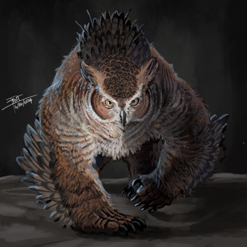 absurdres, animal_focus, beak, claws, dated, dungeons_&amp;_dragons, feathers, frost_llamzon