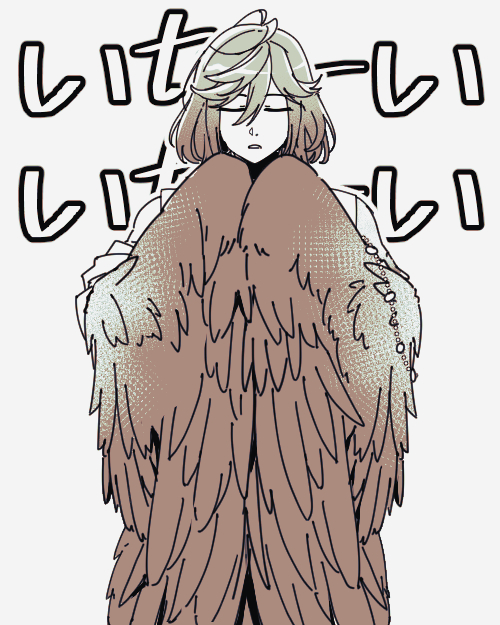 1boy, bird_wings, closed_eyes, commentary_request, cowboy_shot, facing_viewer, feathered_wings, getian_(reverse:1999)