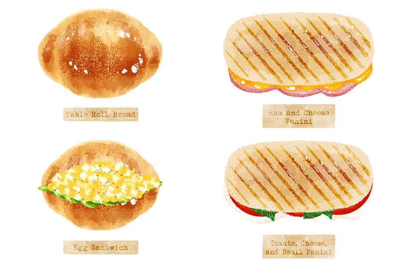 basil_leaf, bread, cheese, egg_(food), egg_sandwich, food, food_focus, food_name