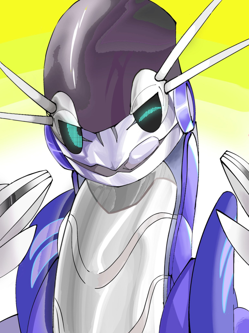black_sclera, blue_eyes, blue_skin, blush, close-up, colored_sclera, colored_skin, highres