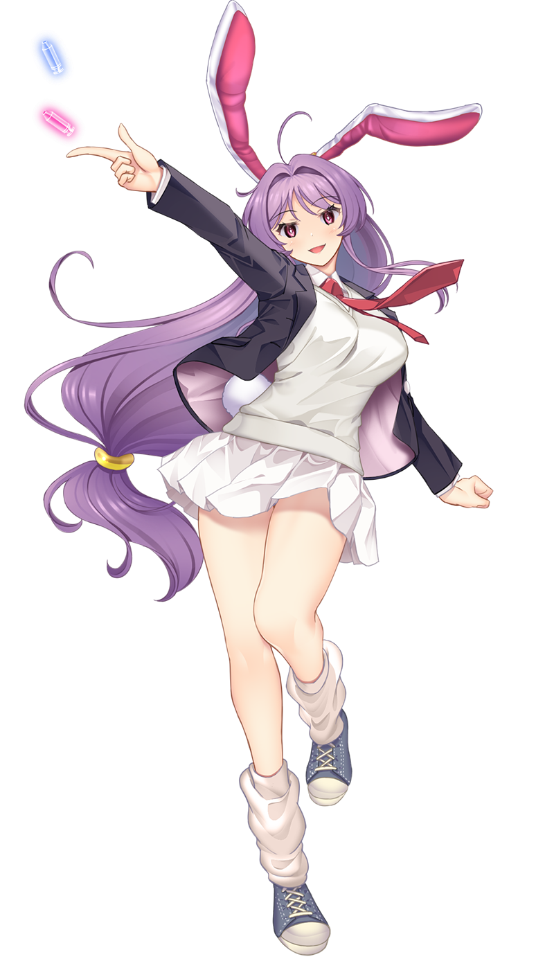 1girl, animal_ears, black_suit, breasts, hataraki_kuma, highres, long_hair, long_sleeves