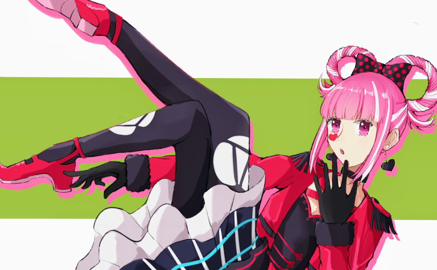 1girl, aoi_(byb_babylon), black_pantyhose, earrings, facial_mark, fire_emblem, fire_emblem_engage, floral_print