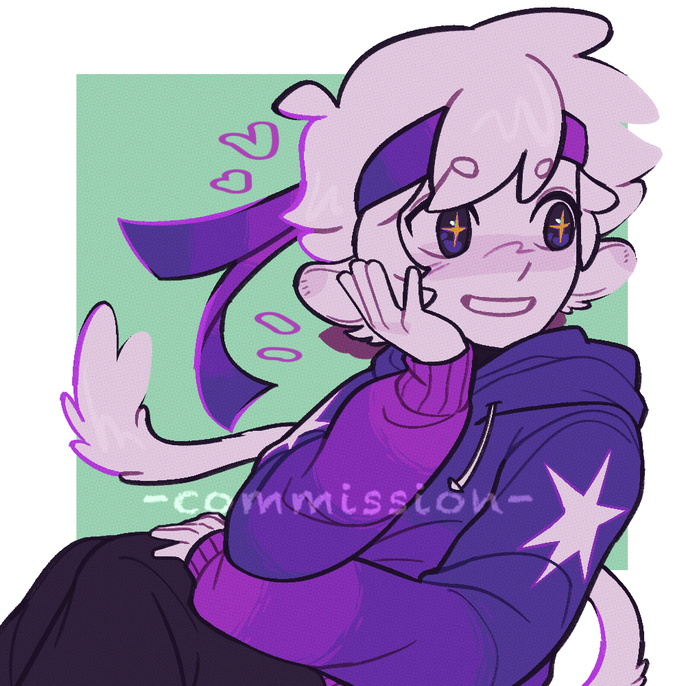 1boy, black_pants, border, chinese_commentary, colored_skin, commentary_request, commission, crowendawn