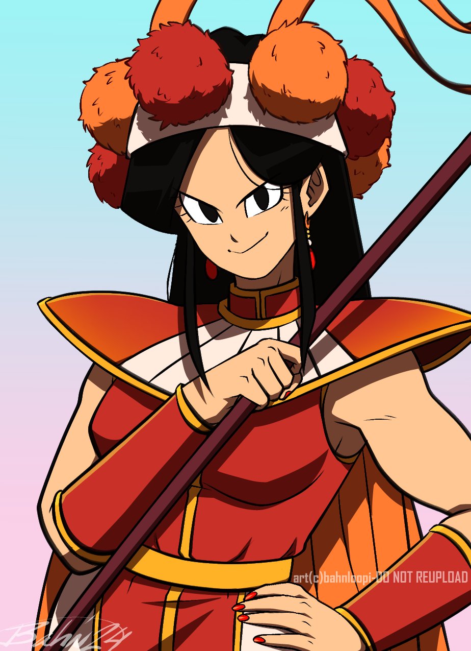 1girl, annin_(dragon_ball), bahnloopi, black_eyes, black_hair, cape, commentary, dragon_ball
