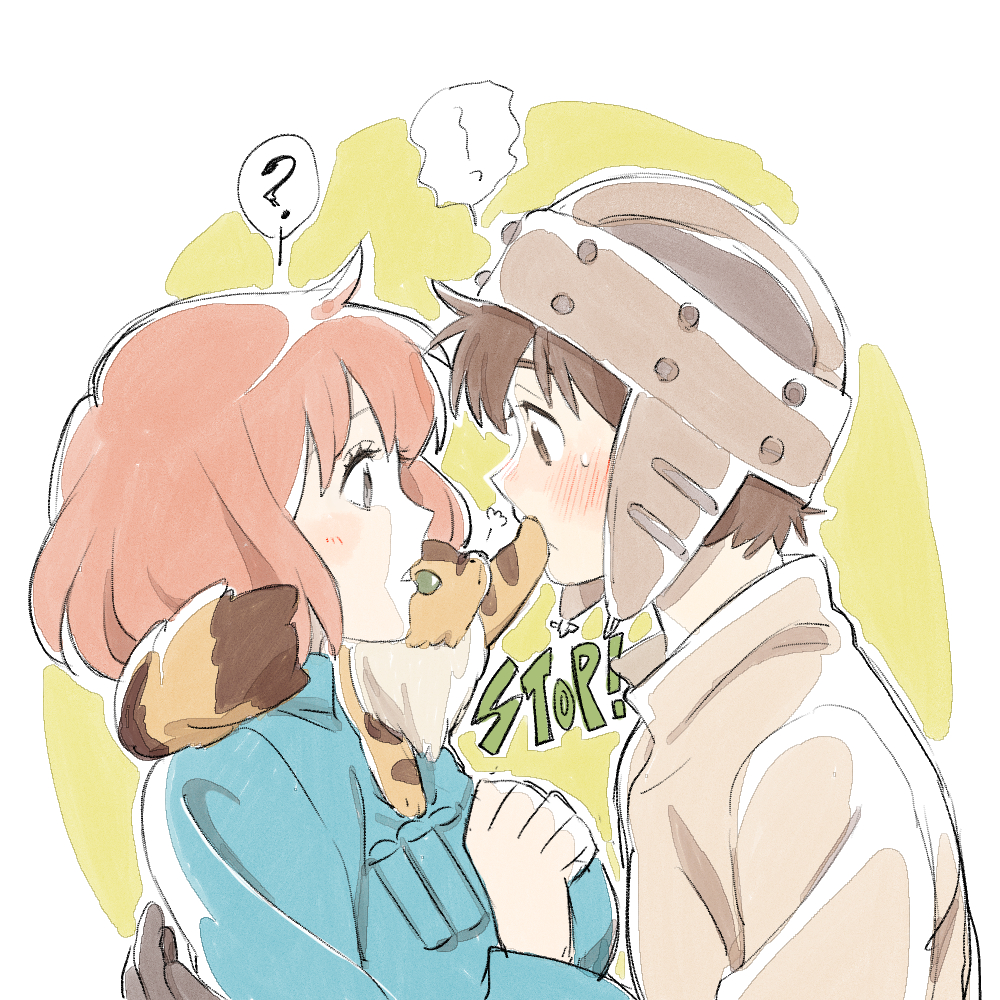 1boy, 1girl, asbel_(nausicaa), honoboooono, kaze_no_tani_no_nausicaa, nausicaa, studio_ghibli, teto_(nausicaa)