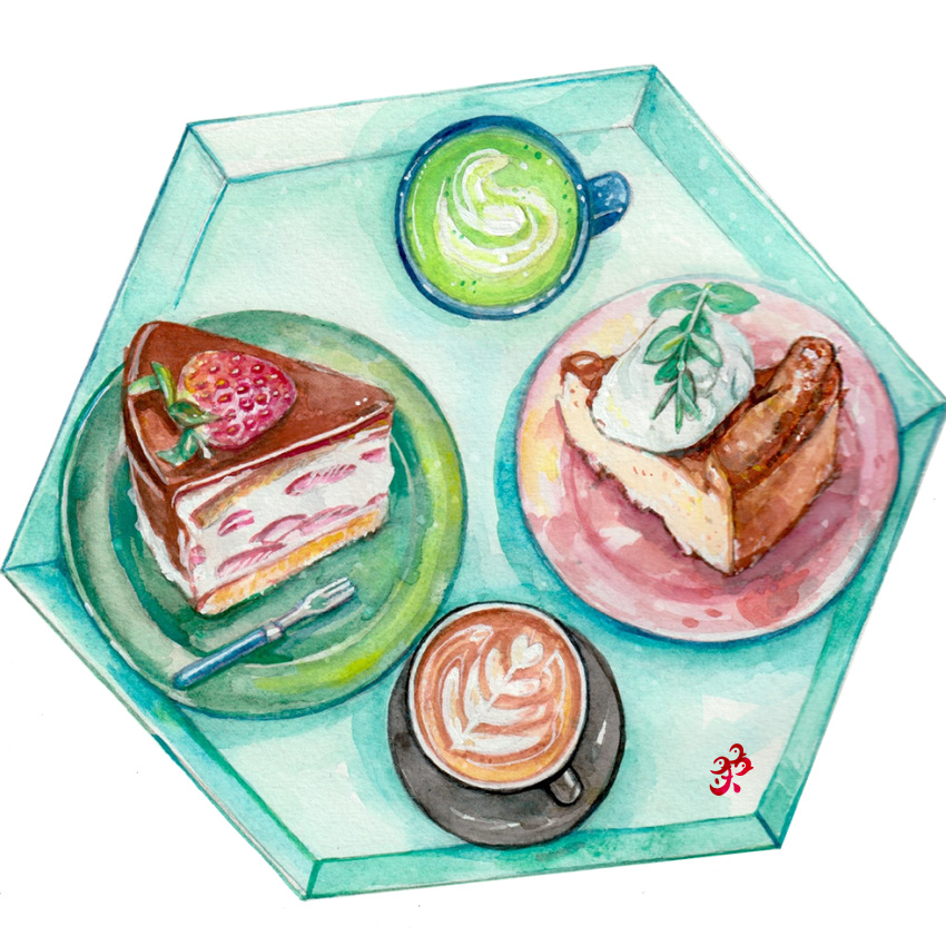 absurdres, cake, cake_slice, coffee, coffee_mug, cup, drink, food