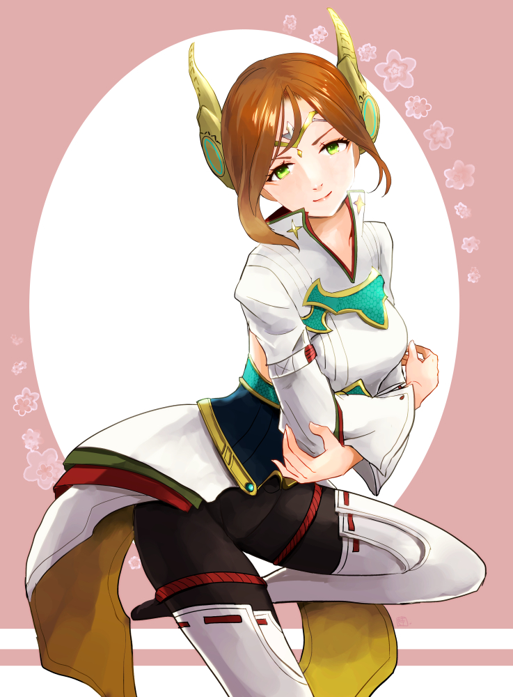 1girl, alexandria_(xenoblade), armpit_cutout, arms_under_breasts, black_pants, boots, braid, breasts