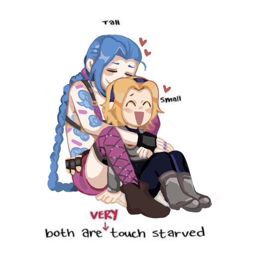 arcane:_league_of_legends, armor, blonde_hair, blue_hair, braid, breastplate, chibi, choker