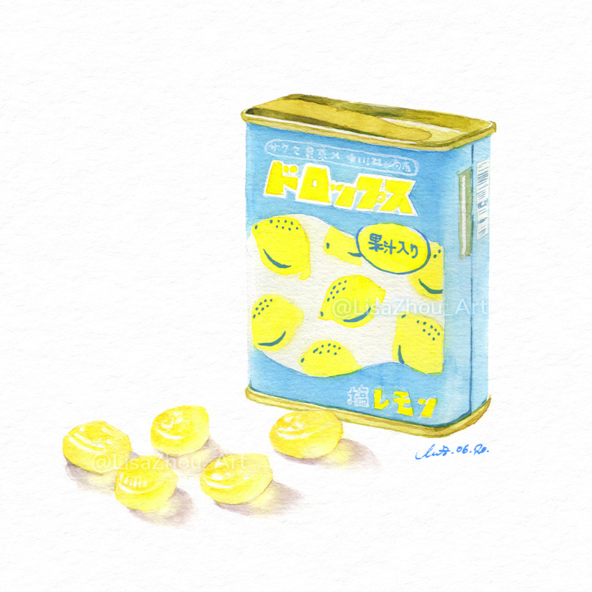 candy, food, food_focus, lisazhou_art, no_humans, original, painting_(medium), sakuma_drops