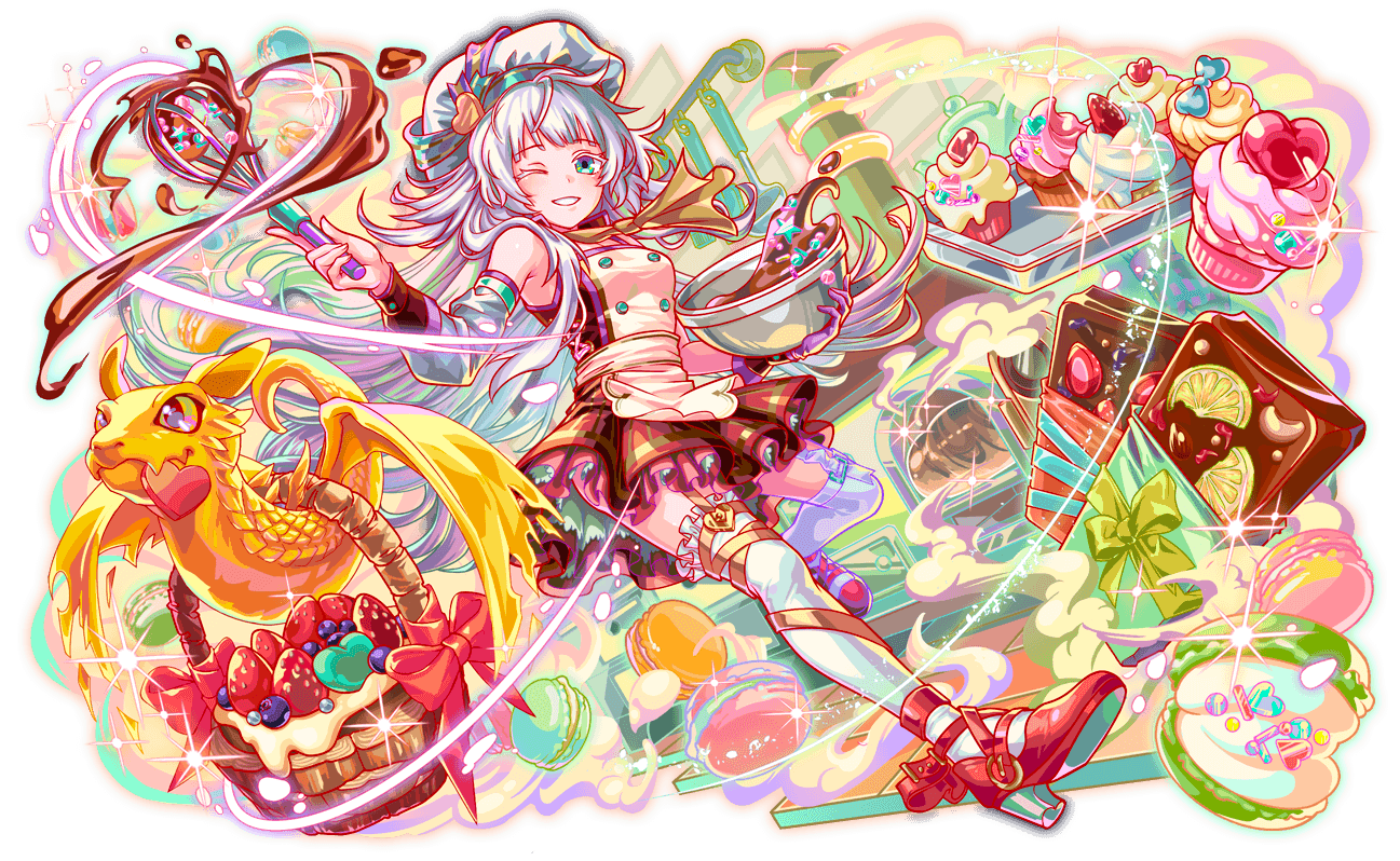 1girl, 1other, animal_ears, apron, aqua_bow, aqua_eyes, asymmetrical_legwear, baking